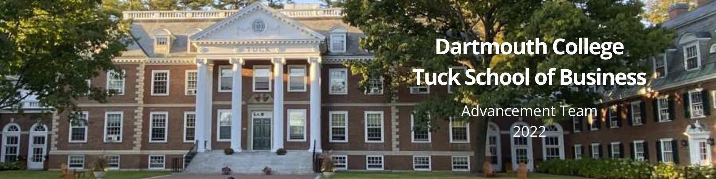 Dartmouth Tuck Advancement Team Book - 2022